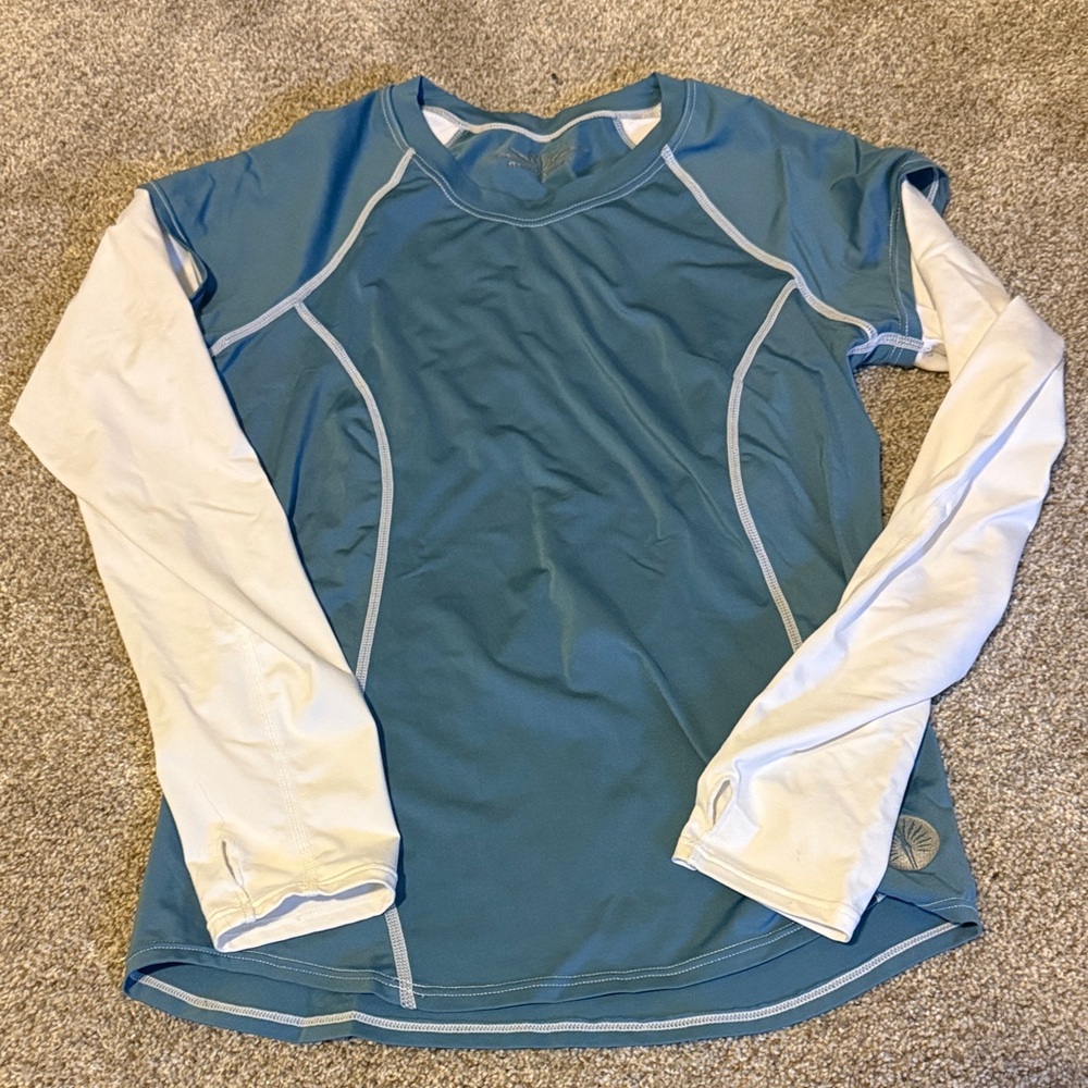 Snow Angel Blue and White Athletic Ski Top